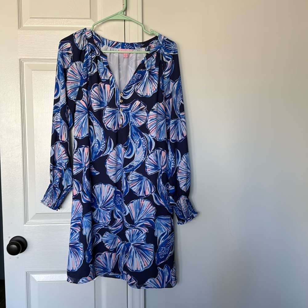 Lilly Pulitzer Skipper Shell Long Sleeved Dress - Like new!